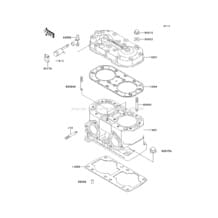 Cylinder Head/Cylinder pour Kawasaki 1995 X2