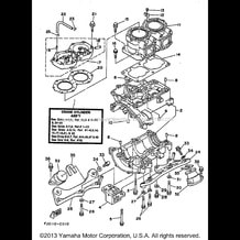 CYLINDER - CRANKCASE pour Yamaha 1992 WaveRunner WAVE RUNNER III - WRA650Q - 1992