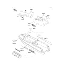 Decals(JS750-B2) pour Kawasaki 1996 750 SXi