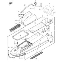 HULL/ENGINE HOOD  ('84-'86 JS440-A8 pour Kawasaki 1985 JS440