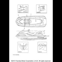 IMPORTANT LABELS pour Yamaha 2006 WaveRunner FX Cruiser High Output 50TH Anniversary Edition - FX1100BE - 2006