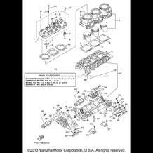 CYLINDER CRANKCASE 1 pour Yamaha 2006 WaveRunner WaveRunner GP1300R - GP1300E - 2006