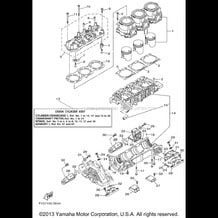 CYLINDER CRANKCASE 1 pour Yamaha 2007 WaveRunner GP1300R - GP1300-F - 2007