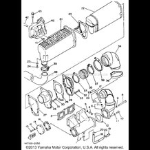 EXHAUST 1 pour Yamaha 1992 WaveRunner WAVE RUNNER LX - WR650Q - 1992