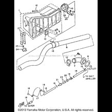 EXHAUST 2 pour Yamaha 1992 WaveRunner WAVE RUNNER LX 650 (WR650Q) 1992