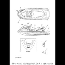 GRAPHICS pour Yamaha 2007 WaveRunner WAVERUNNER FX (DARK RED METALLIC L) - FX1000F - 2007