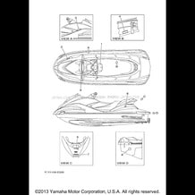 IMPORTANT LABELS pour Yamaha 2007 WaveRunner WAVERUNNER FX (DARK RED METALLIC L) - FX1000F - 2007