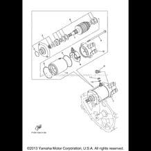 STARTING MOTOR pour Yamaha 2007 WaveRunner WAVERUNNER FX (DARK RED METALLIC L) - FX1000F - 2007