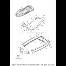 GUNWALE MAT pour Yamaha 2007 WaveRunner WAVERUNNER FX CRUISER - FX1000AF - 2007