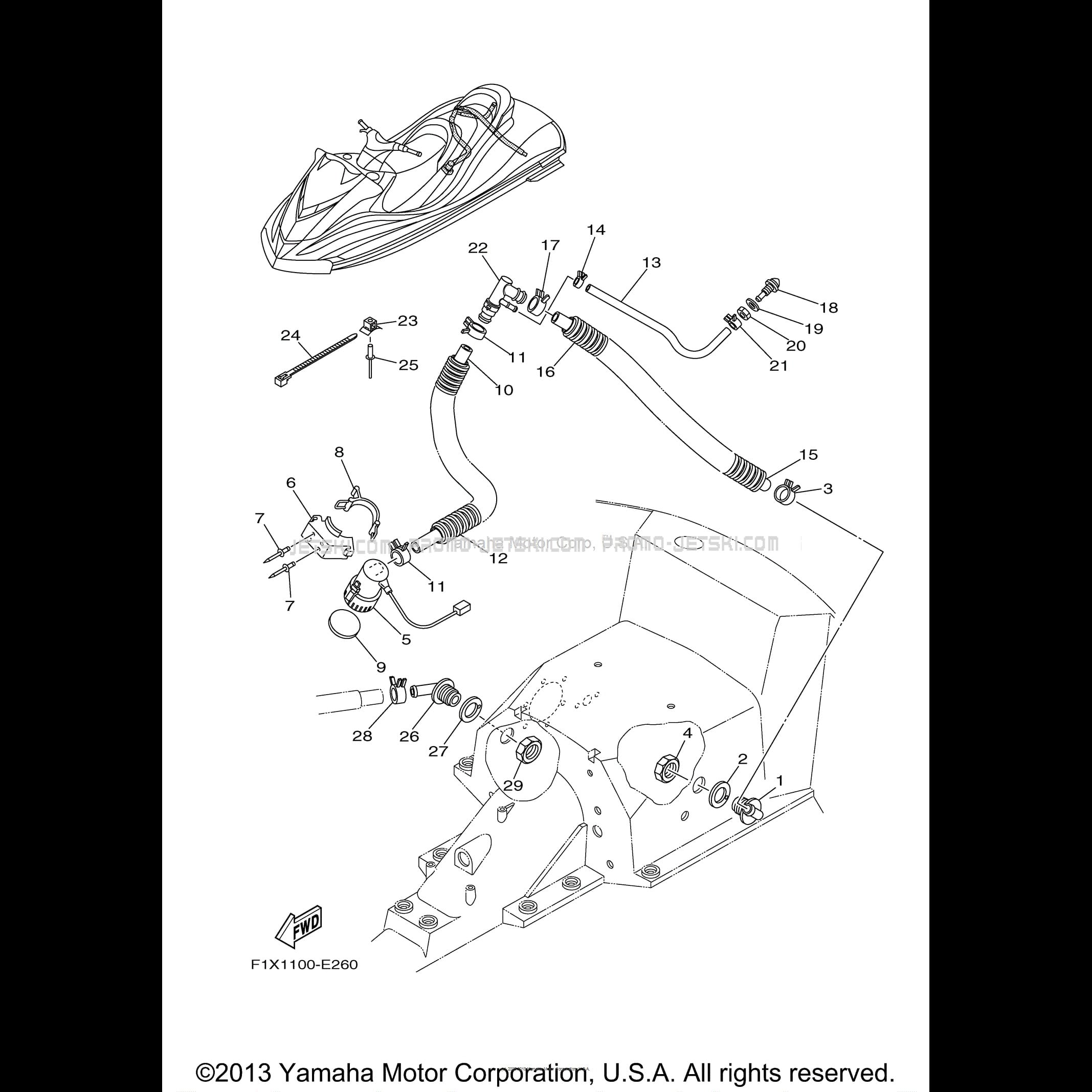 BILGE PUMP For Yamaha WaveRunner FX Cruiser HO FX1100AF 2007 2007 BILGE PUMP For Yamaha WaveRunner FX Cruiser HO FX1100AF 2007 2007