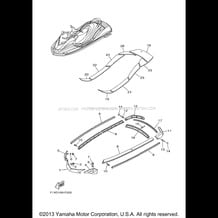 GUNWALE MAT pour Yamaha 2007 WaveRunner WaveRunner FX HO - FX1100F - 2007