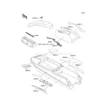 Decals(JS750-B3) pour Kawasaki 1997 750 SXi (Canada Only)