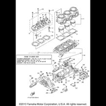 CYLINDER CRANKCASE 1 pour Yamaha 2008 WaveRunner GP1300R - GP1300-G - 2008