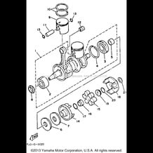 CRANKSHAFT - PISTON pour Yamaha 1993 WaveRunner SUPER JET - SJ650R - 1993