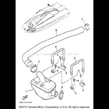 EXHAUST pour Yamaha 1993 WaveRunner SUPER JET 650 (SJ650R) 1993