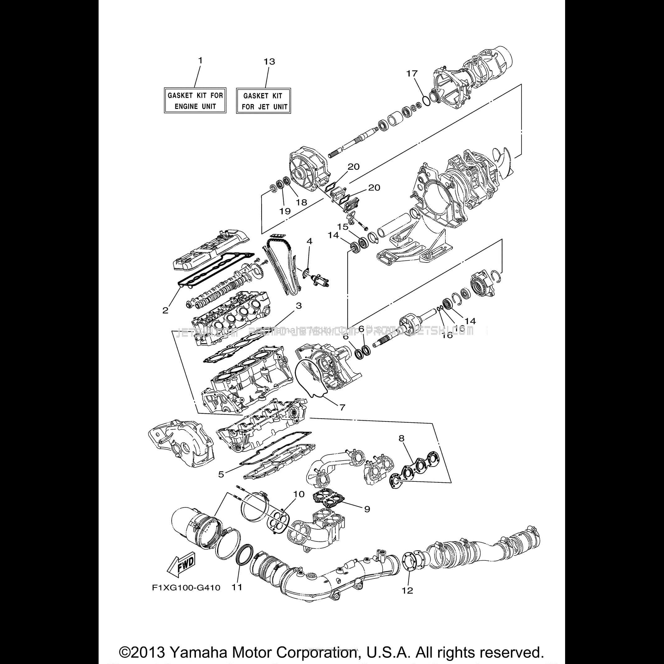Werkstattbuch Yamaha Water Vehicles Manual 1993-1996 W806 Jet Ski 