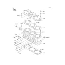 Cylinder Head/Cylinder pour Kawasaki 1998 1100 STX