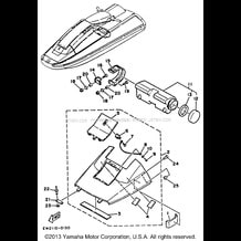 HULL - DECK 2 pour Yamaha 1993 WaveRunner SUPER JET - SJ650R - 1993