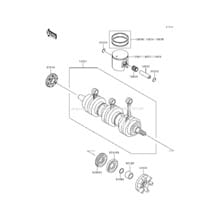 Crankshaft/Piston(s) pour Kawasaki 1998 900 STX