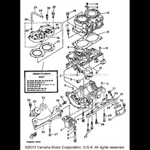 CYLINDER - CRANKCASE pour Yamaha 1993 WaveRunner WAVE BLASTER 700 (WB700R) 1993