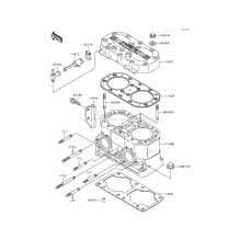 Cylinder Head/Cylinder pour Kawasaki 1998 Xi Sport