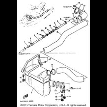 EXHAUST 2 pour Yamaha 1993 WaveRunner WAVE BLASTER - WB700R - 1993