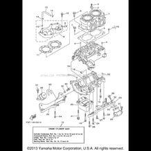 CYLINDER CRANKCASE pour Yamaha 2008 WaveRunner WAVERUNNER SUPERJET - SJ700BG - 2008