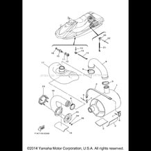 EXHAUST 3 pour Yamaha 2008 WaveRunner WaveRunner VX Cruiser - VX1100AGW - 2008