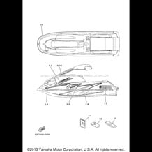 GRAPHICS pour Yamaha 2009 WaveRunner SUPER JET (DEEP PURPLISH SOLID BLUE M) - SJ700BH - 2009