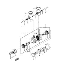 CRANKSHAFT/PISTONS pour Kawasaki 1986 JS550