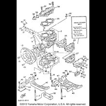 CYLINDER - CRANKCASE pour Yamaha 1993 WaveRunner WAVE RUNNER - WR500R - 1993