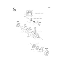 Crankshaft/Piston(s) pour Kawasaki 1999 900 STX