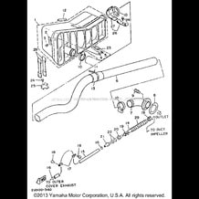 EXHAUST 2 pour Yamaha 1993 WaveRunner WAVE RUNNER - WR500R - 1993