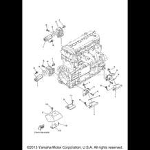 ENGINE MOUNT pour Yamaha 2009 WaveRunner WAVERUNNER FX HO - FY1800H - 2009