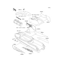 Decals(JS750-C2) pour Kawasaki 1999 SXI PRO