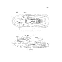 Decals(JH1200-A1) pour Kawasaki 1999 Ultra 150