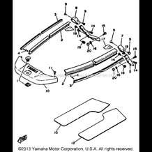 GUNWALE MAT pour Yamaha 1988 WaveRunner WaveRunner 500 (WR500G) 1988