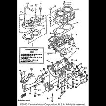 CYLINDER - CRANKCASE pour Yamaha 1993 WaveRunner WAVE RUNNER III - WRA650R - 1993