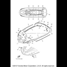 GUNWALE & MAT pour Yamaha 2009 WaveRunner WAVERUNNER FZR - GX1800HB - 2009