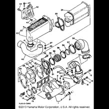EXHAUST 1 pour Yamaha 1993 WaveRunner WAVE RUNNER III 650 (WRA650R) 1993