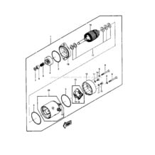 STARTER MOTOR pour Kawasaki 1986 JS550