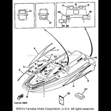 GRAPHIC - TOOL pour Yamaha 1993 WaveRunner WAVE RUNNER III - WRA650R - 1993