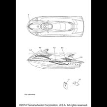 GRAPHICS pour Yamaha 2009 WaveRunner WAVERUNNER VX CRUISERVX1100BH WAVERUNNER - VX1100AH - 2009