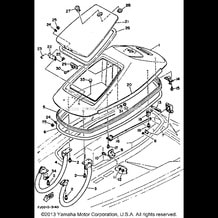 HULL - DECK 1 pour Yamaha 1993 WaveRunner WAVE RUNNER III - WRA650R - 1993