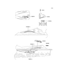 Decals(JT1100-F1) pour Kawasaki 2001 1100 STX D.I.