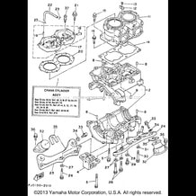 CYLINDER - CRANCASE pour Yamaha 1993 WaveRunner WAVE RUNNER III - WRA650RA - 1993