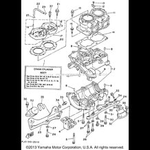 CYLINDER - CRANCASE pour Yamaha 1993 WaveRunner WAVE RUNNER III 650 (WRA650RA) 1993