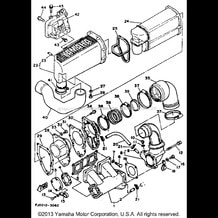 EXHAUST 1 pour Yamaha 1993 WaveRunner WAVE RUNNER III - WRA650RA - 1993