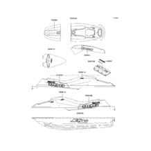 Decals(JH1100-A6) pour Kawasaki 2001 1100 Zxi