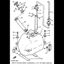 FUEL TANK pour Yamaha 1993 WaveRunner WAVE RUNNER III 650 (WRA650RA) 1993
